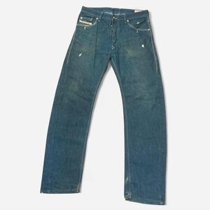 Vintage Diesel Men's Deep Blue Straight Jeans